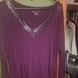 Lane Bryant Women's sequined blouse